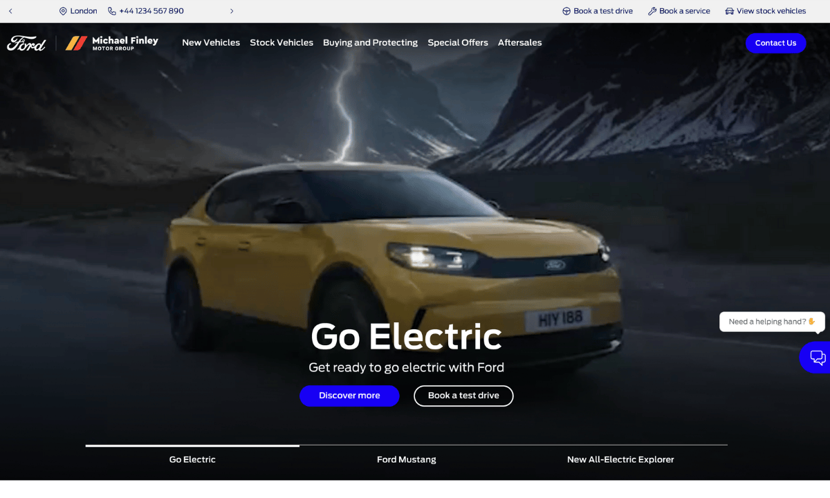 Dealer Website Interface